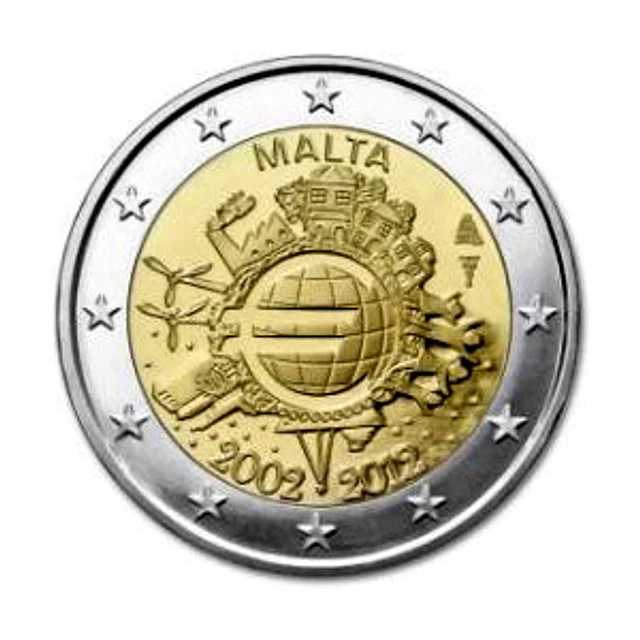Malta - 2.00 Euros 2012 - 10 Anos do Euro