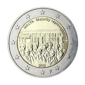 Malta - 2.00 Euros 2012 - Com Marca de Emissão