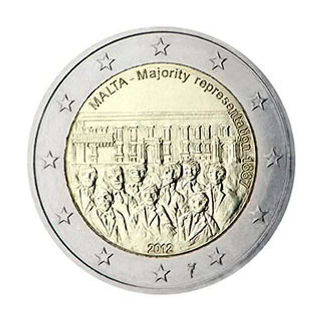 Malta - 2.00 Euros 2012 - Com Marca de Emissão