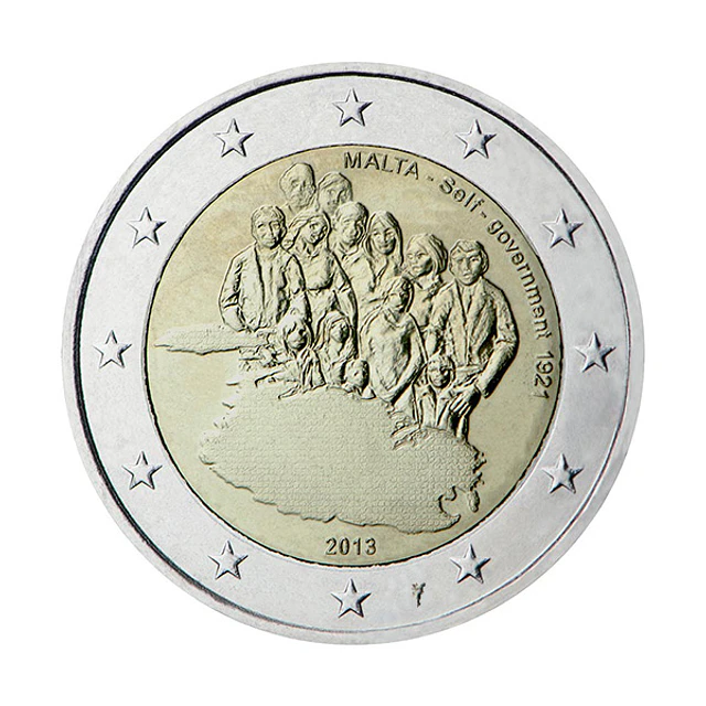 Malta - 2.00 Euros 2013 - Com Marca de Emissão