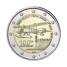 Malta - 2.00 Euros 2015 - Com Marca de Emissão