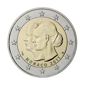 Mónaco - 2.00 Euros 2011 - Casamento do Príncipe Alberto e de Charlene