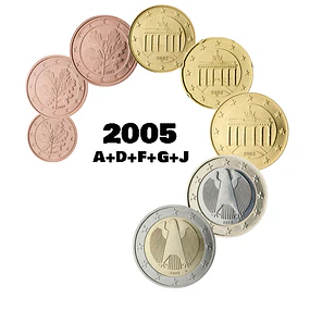 Alemanha - Serie Anual Euro 2005 (A,D,F,G,J) UNC