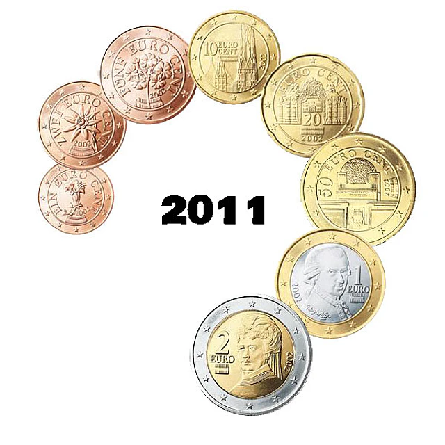 Áustria - Série Anual Euro 2011 - (UNC) 