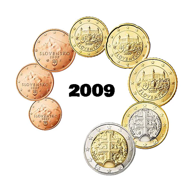 Eslováquia - Série Anual Euro 2009 - (UNC) 