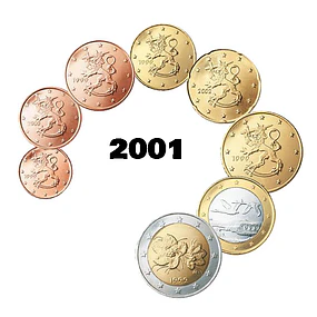 Finlândia - Série Anual Euro 2001 - (UNC) 