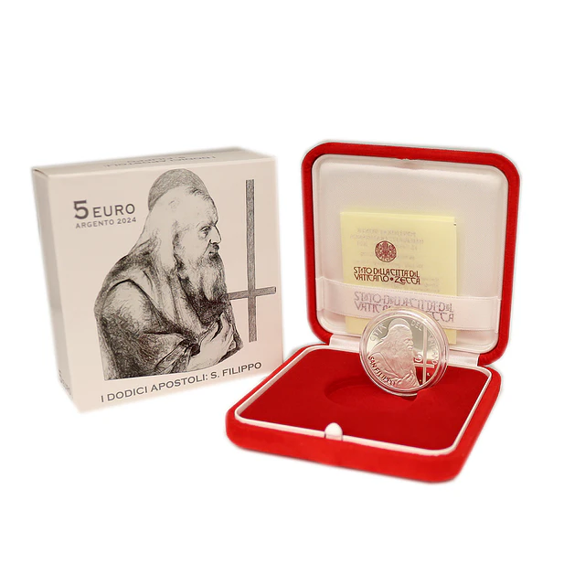 Vaticano - 5 Euro 2024 Saint Filippo (Prata-Proof)