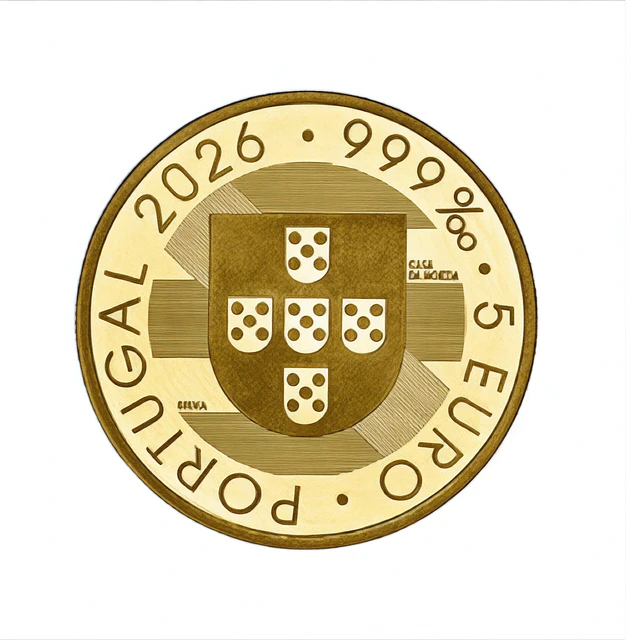 Moeda de Ouro 5 Euro “O Português” 2026 – Ouro 999‰ Proof