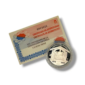 Espanha - 10.00 Euros XXV Aniversário da Constituição Espanhola 2003