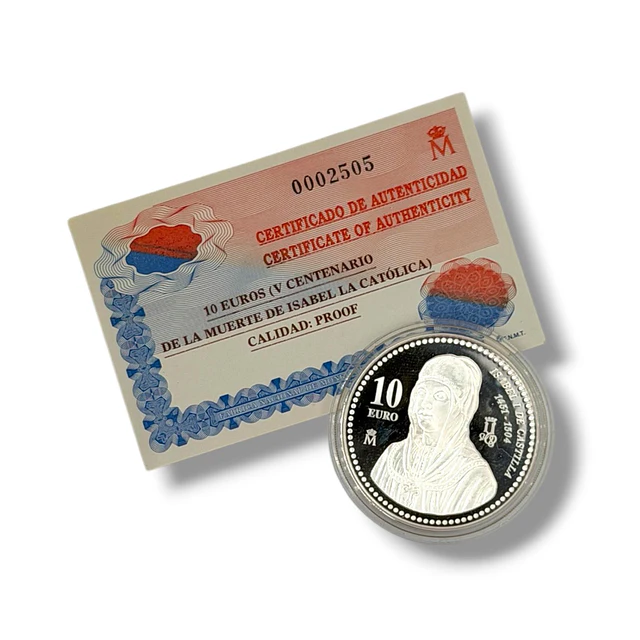 Espanha - 10.00 Euros Isabel I de Castilla 2004 Prata-Proof
