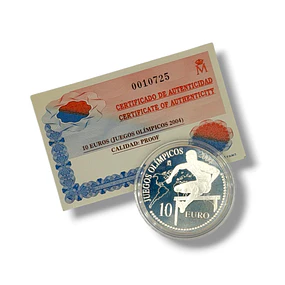 Espanha - 10.00 Euros Jogos Olimpicos 2004 Prata-Proof