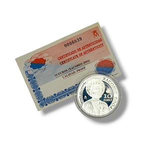 Espanha - 10.00 Euros Xacobeo 2004 Prata-Proof