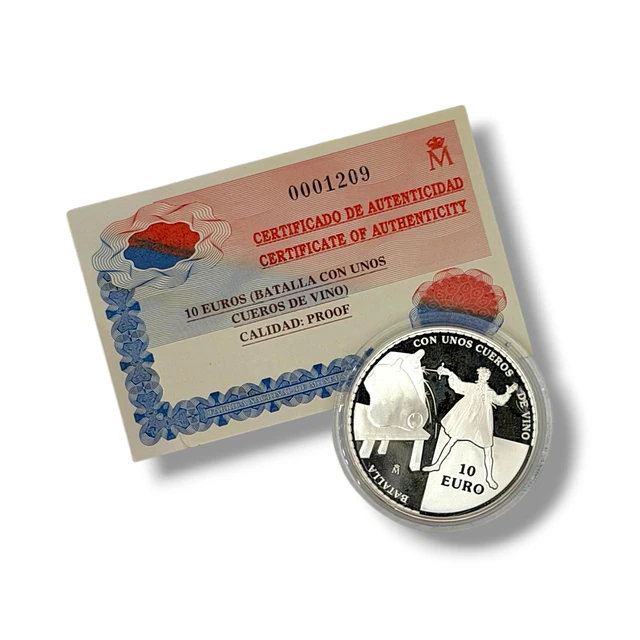 Espanha - 10.00 Euros Batalla Con Unos Cueros de Vino 2005 Prata-Proof