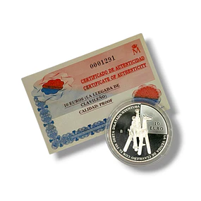 Espanha - 10.00 Euros La Llegada de Clavileno 2005 Prata-Proof 