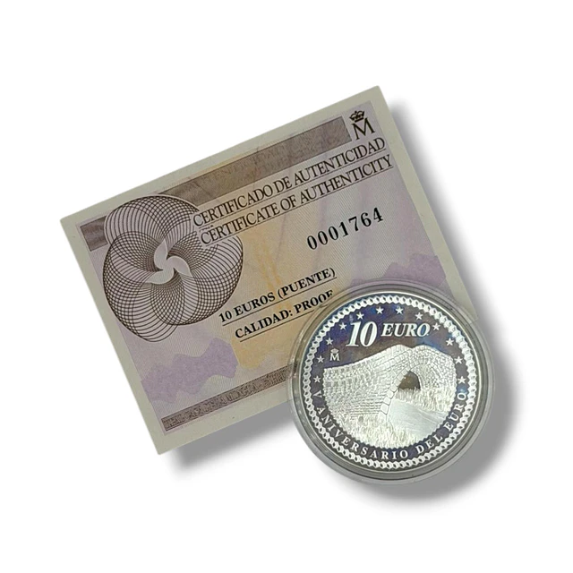 Espanha - 10.00 Euros União 2007 Prata-Proof