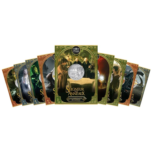 França - Set 9x 10 Euro Senhor dos Anéis 2026 Prata