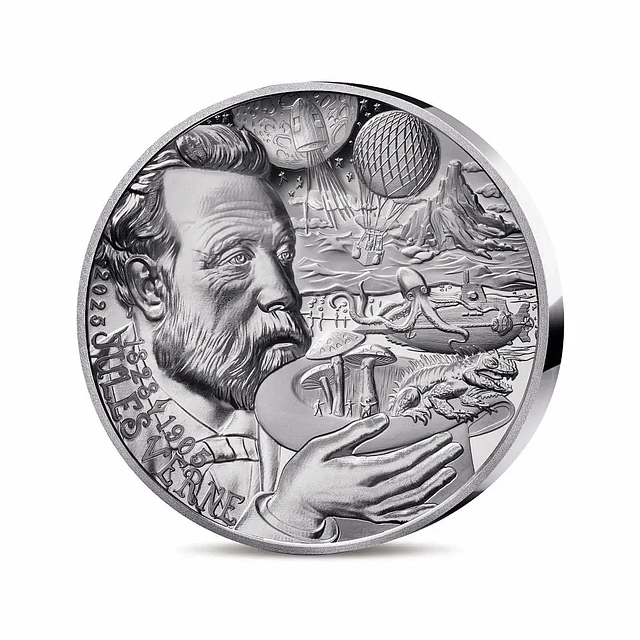 França - 20 Euros– Jules Verne - Art of the Quill - 2025 - Prata Proof 