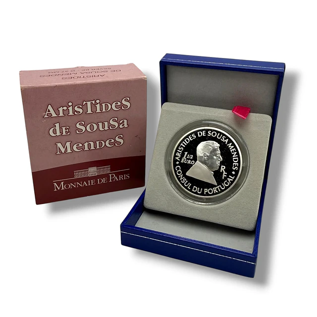 França - 1 1/2 Euro Aristides de Sousa Mendes - Prata-Proof