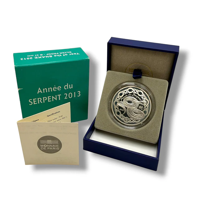 França - 10 Euro Ano da Serpente 2013 - Prata-Proof 