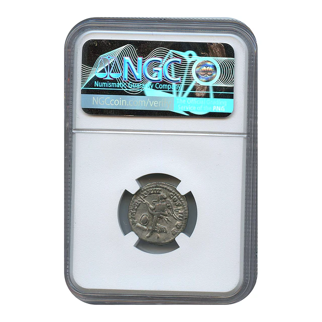 Império Romano – Septímio Severo (193–211 d.C.) – Denário AR – NGC Ch VF