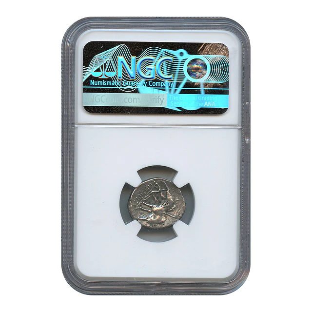 República Romana – C. Hosidius C.f. Geta – Denário AR – c. 68/64 a.C. – NGC Ch VF