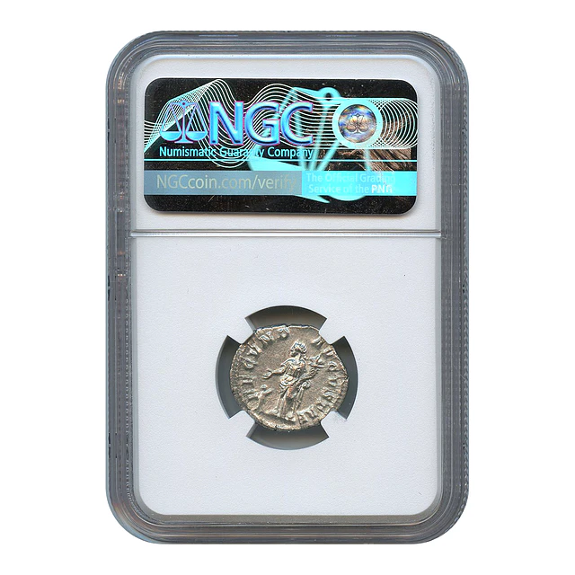 Império Romano – Julia Mamaea – Denário AR – 222–235 d.C. – NGC Choice AU