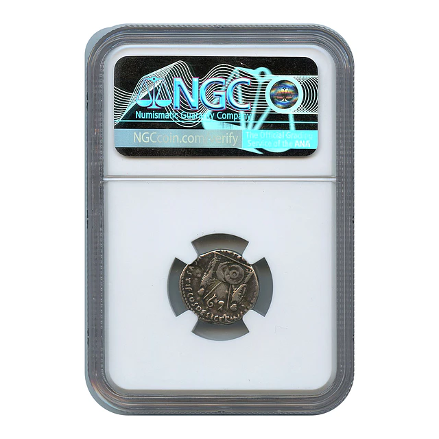 Império Romano – Augusto – Denário AR – 27 a.C.–14 d.C. – NGC Choice Fine