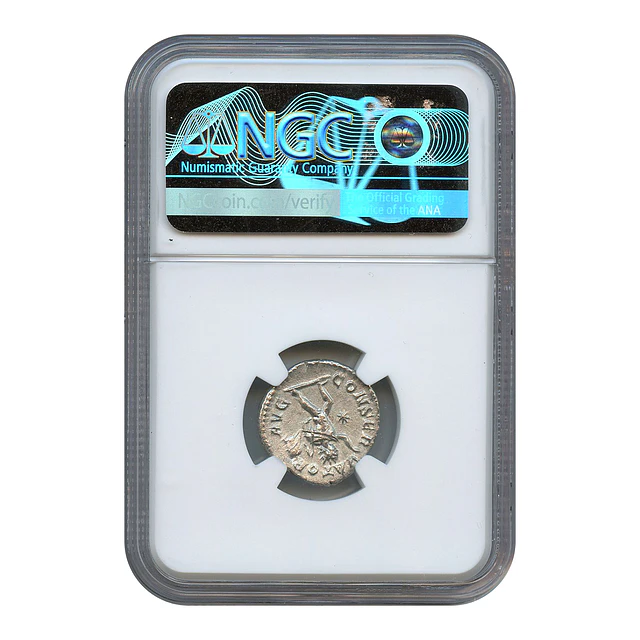 Império Romano – Heliogábalo (Elagabalus) – Denário AR – 218–222 d.C. – Sol Avançando – NGC AU