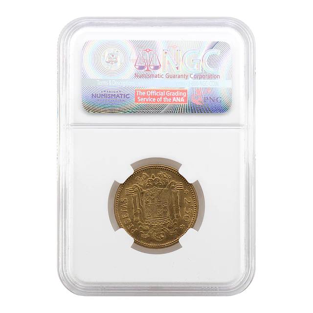 Espanha – Francisco Franco – 2,50 Pesetas 1953 *68 – NGC MS 63