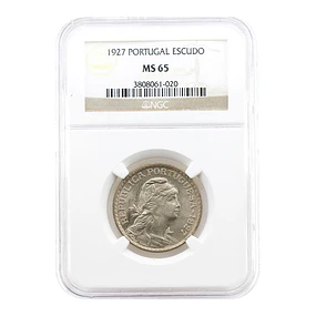 1 Escudo 1927 Alpaca – NGC MS 65