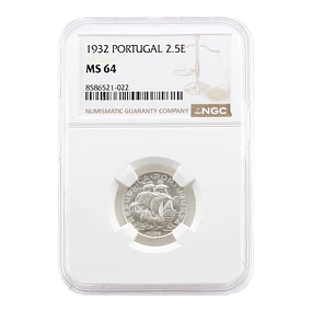 2.50 Escudos 1932 Prata - MS64