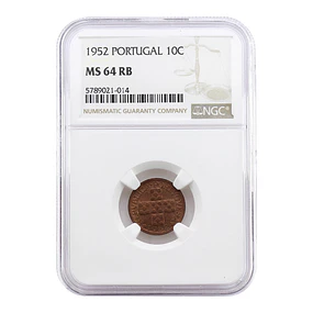 X Centavos 1952 – Bronze – NGC MS64 RB