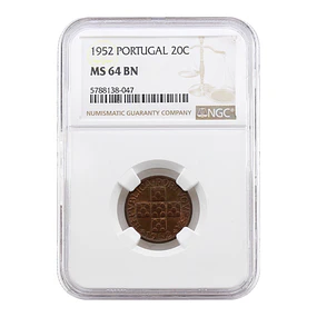 XX Centavos 1952 – Bronze – NGC MS64 BN