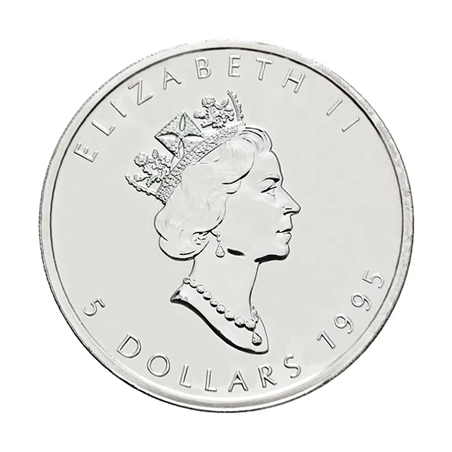 Canadá - 5 Dollars 1995 1Oz Prata 