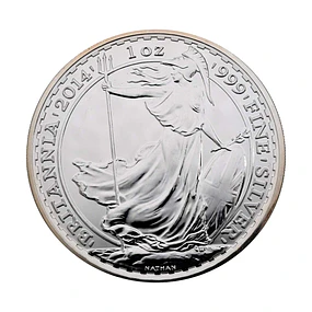 UK Britannia 2 Pounds 2014 1 Oz Prata  