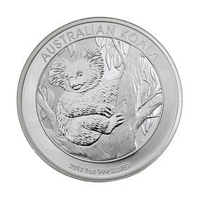 Austrália - 1 Dollar Koala 2013 1Oz Prata