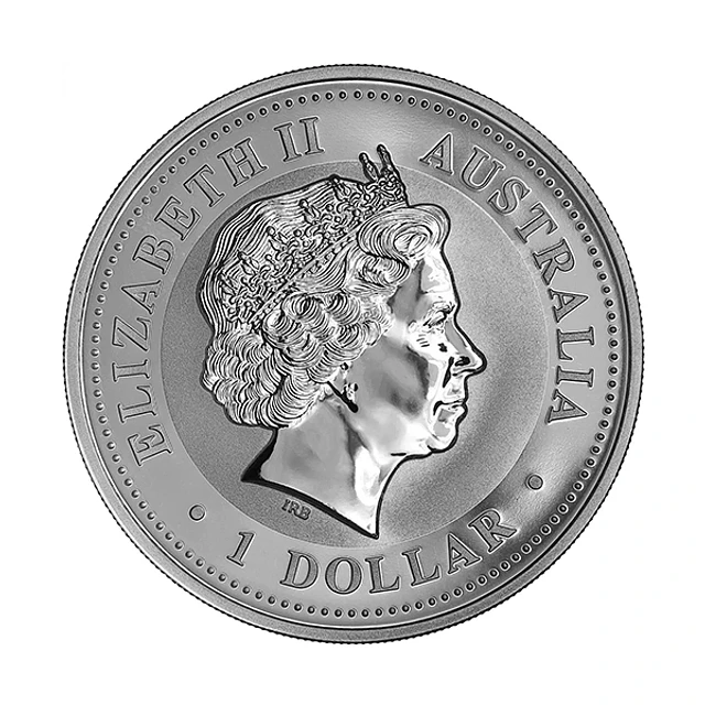Austrália - 1 Dollar Oz Prata Série Lunar Ano do Dragão 2003