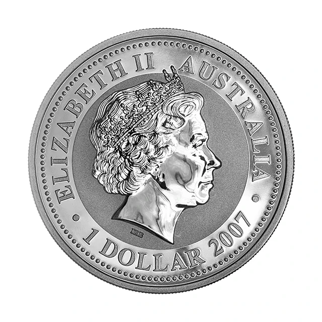 Austrália - 1 Dollar Oz Prata Série Lunar Ano do Rato 2008
