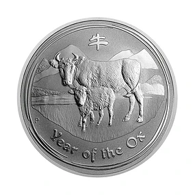 Austrália - 1 Dollar Oz Prata Série Lunar Ano do Búfalo 2009