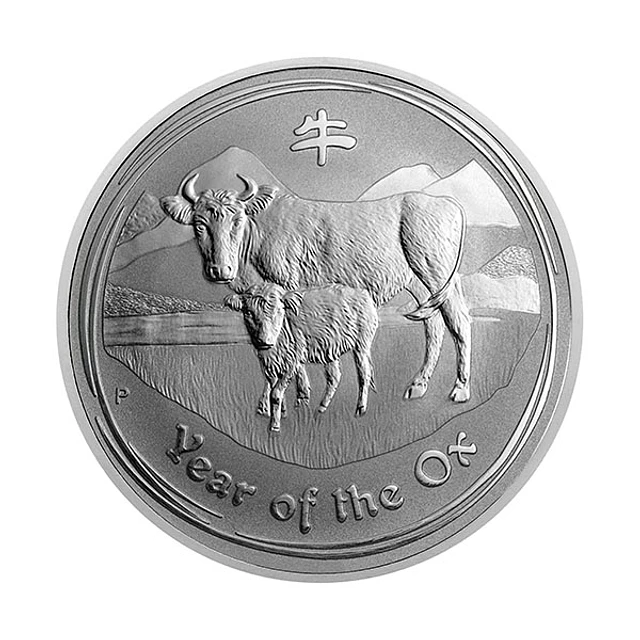 Austrália - 1 Dollar Oz Prata Série Lunar Ano do Búfalo 2009