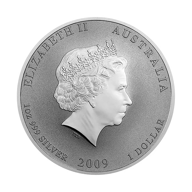 Austrália - 1 Dollar Oz Prata Série Lunar Ano do Búfalo 2009