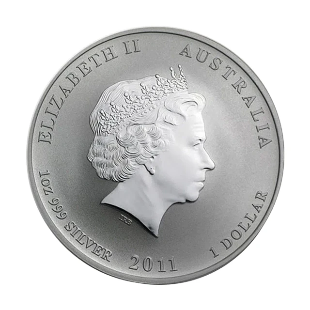 Austrália - 1 Dollar Oz Prata Série Lunar Ano do Coelho 2011