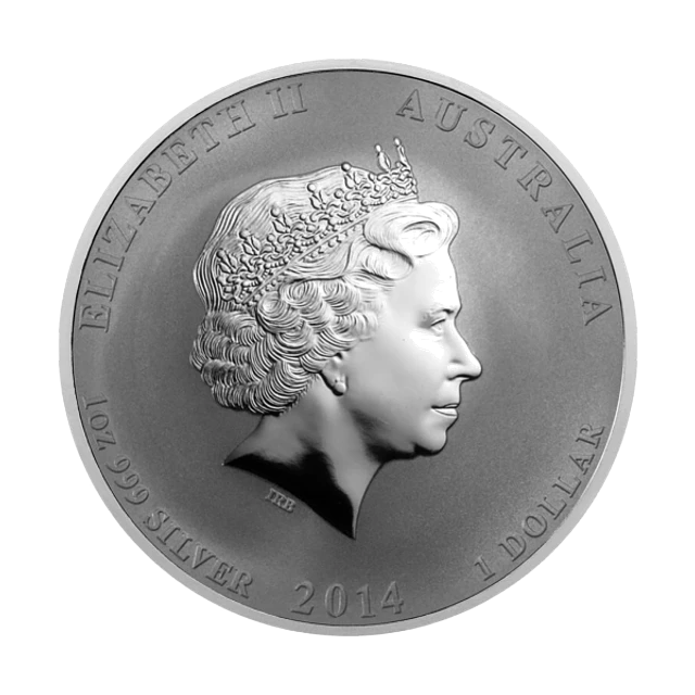 Austrália - 1 Dollar Oz Prata Série Lunar Ano do Cavalo 2014