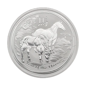 Austrália - 1 Dollar Oz Prata Série Lunar Ano do Cavalo 2014