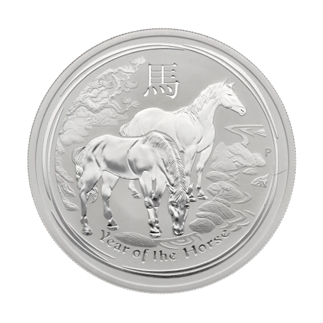 Austrália - 1 Dollar Oz Prata Série Lunar Ano do Cavalo 2014