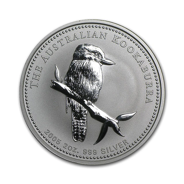 Austrália - 2 Dollars Kookaburra 2005 2Oz Prata