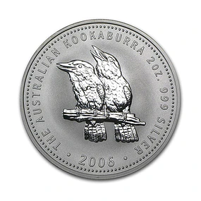 Austrália - 2 Dollars Kookaburra 2006 2Oz Prata 