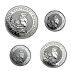 Austrália – Set 30, 10, 2, 1 Dollar 1997 Kookaburra – 1 Kilo + 10 Oz + 2 Oz + 1 Oz Prata .999 