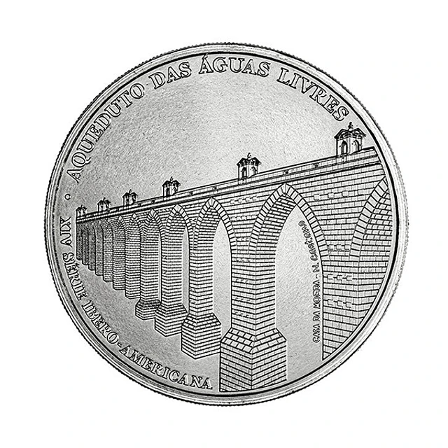 7,50€ – Aqueduto das Águas Livres – Cupro Níquel 