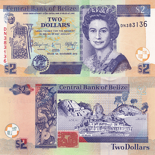 Belice - 2 Dólares - 2021
